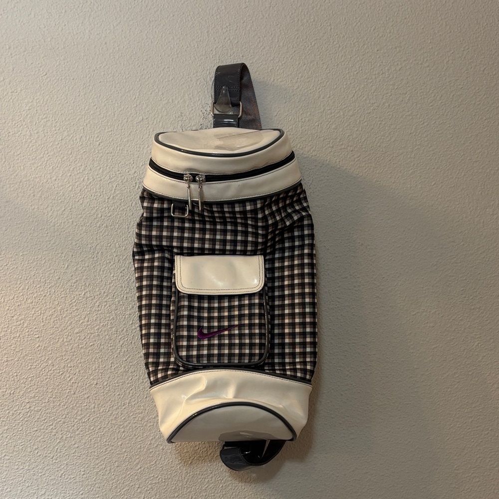 Nike Plaid Black and White Bag